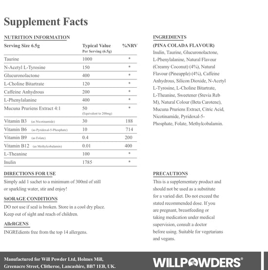 Image Title Willpowders Brain Powder Nootropics Energizer